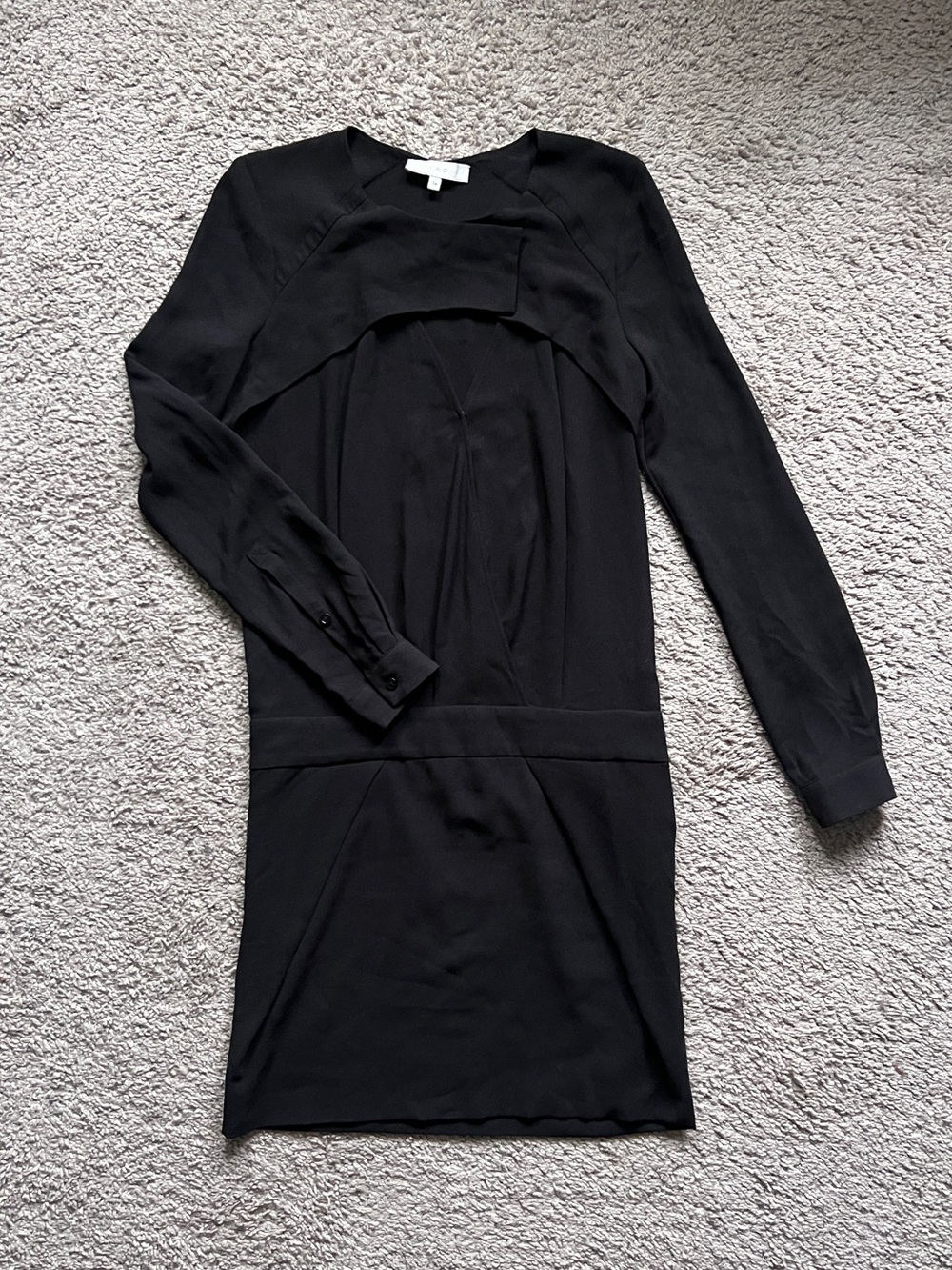 $270 IRO Black Adelina Cutout Draped Mini Dress size FR 34/2